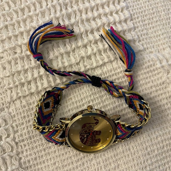 Urban Outfitters Tribal Elephant Watch Textile O/S - Picture 2 of 5